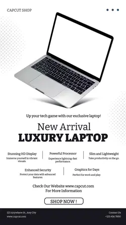 Electronic Laptop Product Display Instagram Story