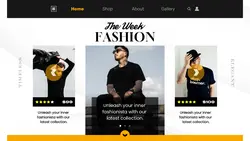 Men Fashion Advertisement Landing Page Website Yellow Black