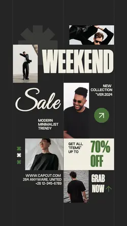 Product Image Fashion Black Instagram Story