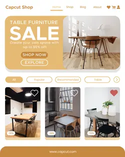 Table Furniture Promotion Poster