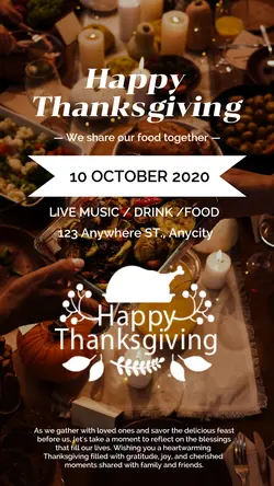 Happy Thanksgiving Instagram Story