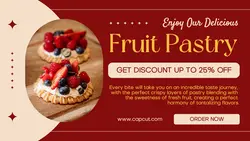 Delicious Fruit Pastry Promotion Twitter Post