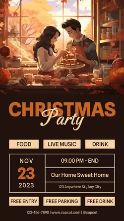 Thanksgiving Party Invitation Instagram Story