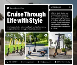Electronics Scooter Promotion Facebook Post