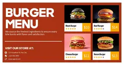 Burger Menu Product Display Facebook App Ad