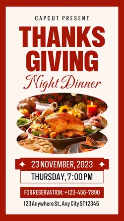 Dinner Event Thanksgiving Instagram Story