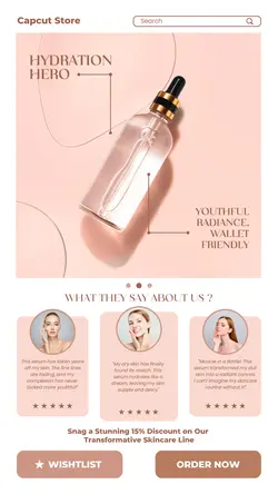 Serum Skincare Customer Review for Social Media Story