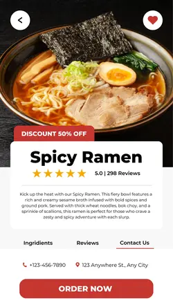 Modern UI Ramen Promotion Instagram Story