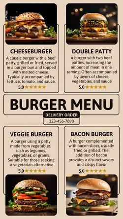 Burger Menu Template Instagram Story