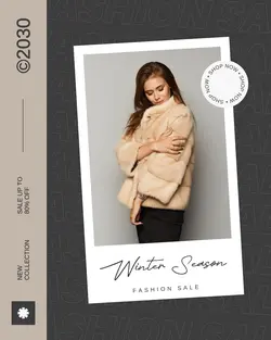 Dark Grey Minimal Fashion Sale Instagram Post
