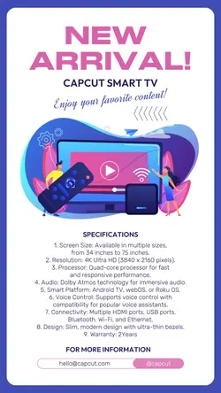 Electronic Smart TV Sale Instagram Story