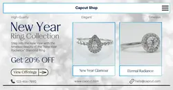 New Year Ring Collection Product Display Facebook App Advertising