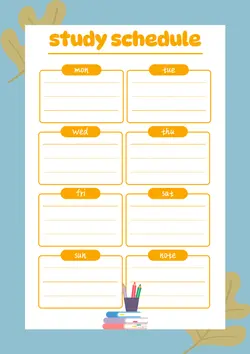 Planner and schedule curriculum School