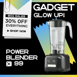 E-Commerce Electronic Hero Image Blender Black
