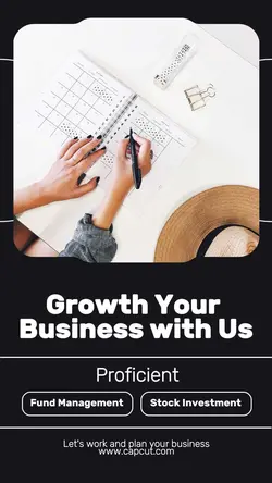 Black Minimal Venture Capital Instagram Story
