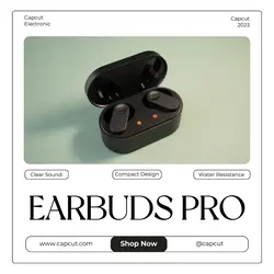 Electronic Earbuds Display Instagram Post
