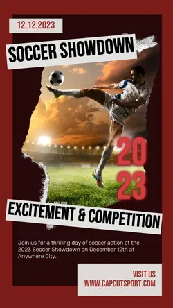 Sport Tournament Tiktok Red Black Modern