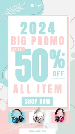 Electronic Discount Promotions Instagram Story Pastel