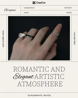 Jewelry accessories Silver Ring Publicity Simple