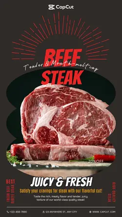 Frozen Foods Raw Beef Discount Retro