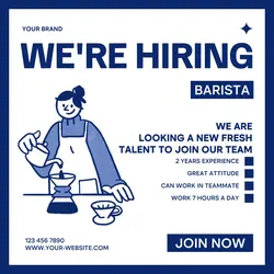 Barista Coffeeshop Hiring Instagram Post