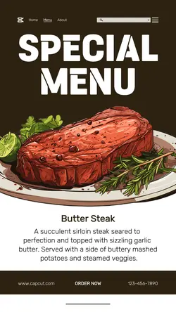 Food Special Menu Tiktok Post