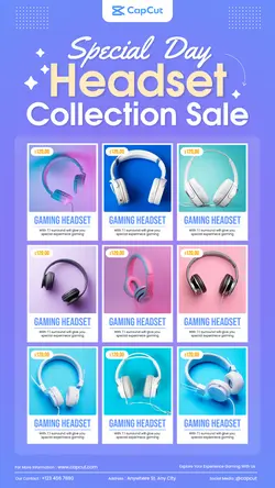 Electronics Gaming Headset Product Display