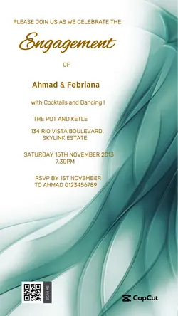 Non-Marketing Invitation White Blue