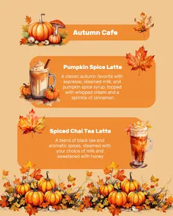 Autumn Cafe Menu