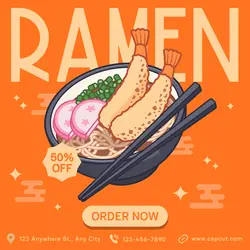 Japanese Ramen Food Promotion Poster