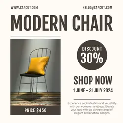 Chair Promotion Instagram Post