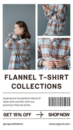 Fashion Flannel T-shirt Promotion Instagram Story