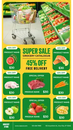 Food & Beverages Grocery Super Sale Promotion 