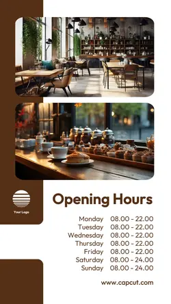 Opening Hours Cafe Story
