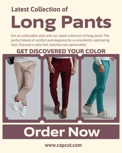 Fashion Long Pants Collection Instagram Portrait