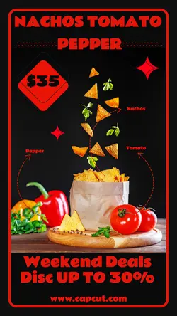 Food Nachos Tomato Pepper Instagram Story