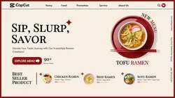 New Menu Ramen Restaurant Web Banner UI Style