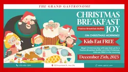 White Christmas Promotion Food Facebook Cover
