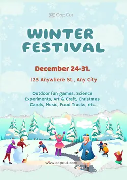 Non-Marketing Campus Poster Winter Festival