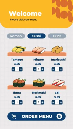 Sushi Menu Instagram Story