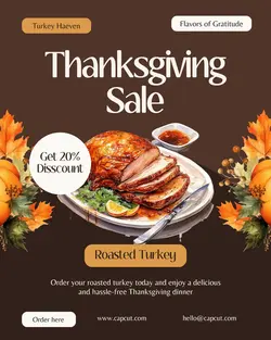 Thanksgiving Sale Instagram Post Portrait