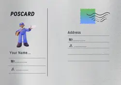 envelope poscard simple