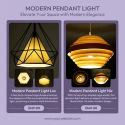 Household Accessories Modern Pendant Light Instagram Post