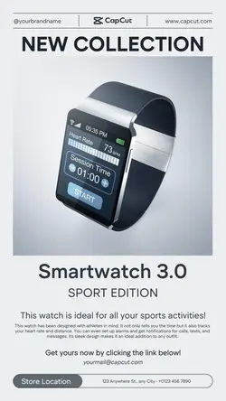 Electronic Smart Watch Product Display
