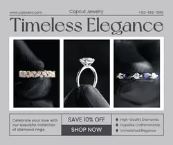 Diamond Rings Display Product Facebook Post