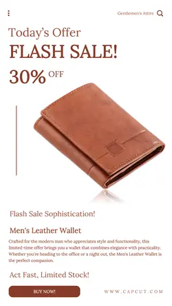 Fashion Men Wallet Sale Instagram Story