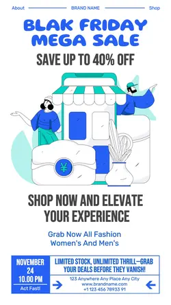 Black Friday Fashion Promotion Instagram Story