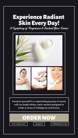 Beauty and Personal care Product Displa Body Lotio