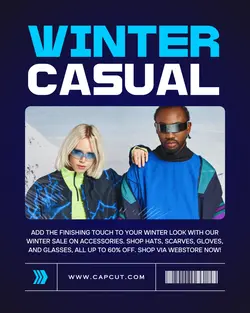 Black Modern Winter Fashion Sales Instagram Post