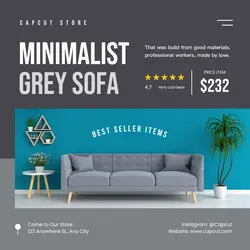Gray Sofa Furniture Instagram Feed